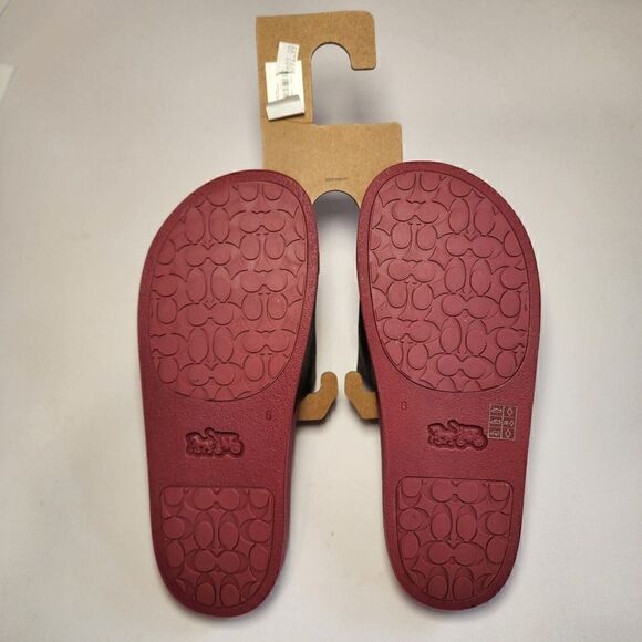 NWT Coach CN703 Uli Sport Slide Signature Canvas Horse Carriage Women’s Size 6 - Picture 2 of 2